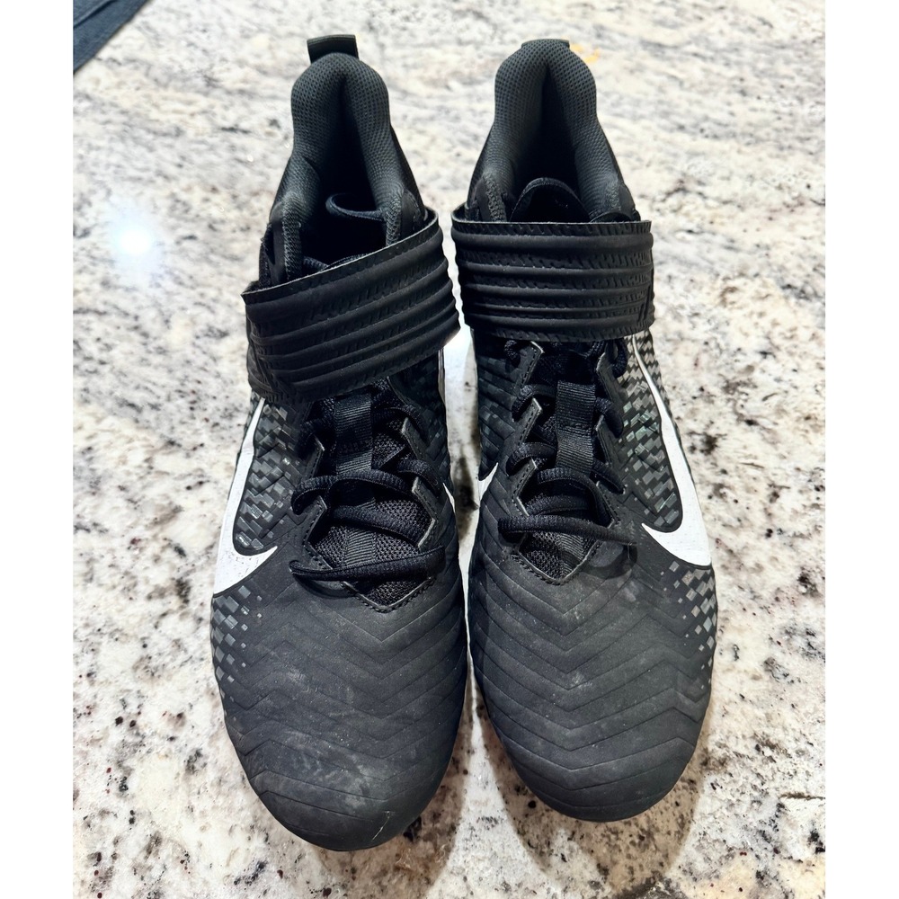 Nike Alpha Menace Elite 2 Mens Football Cleats Black White AR7265-001 Size 11‎
